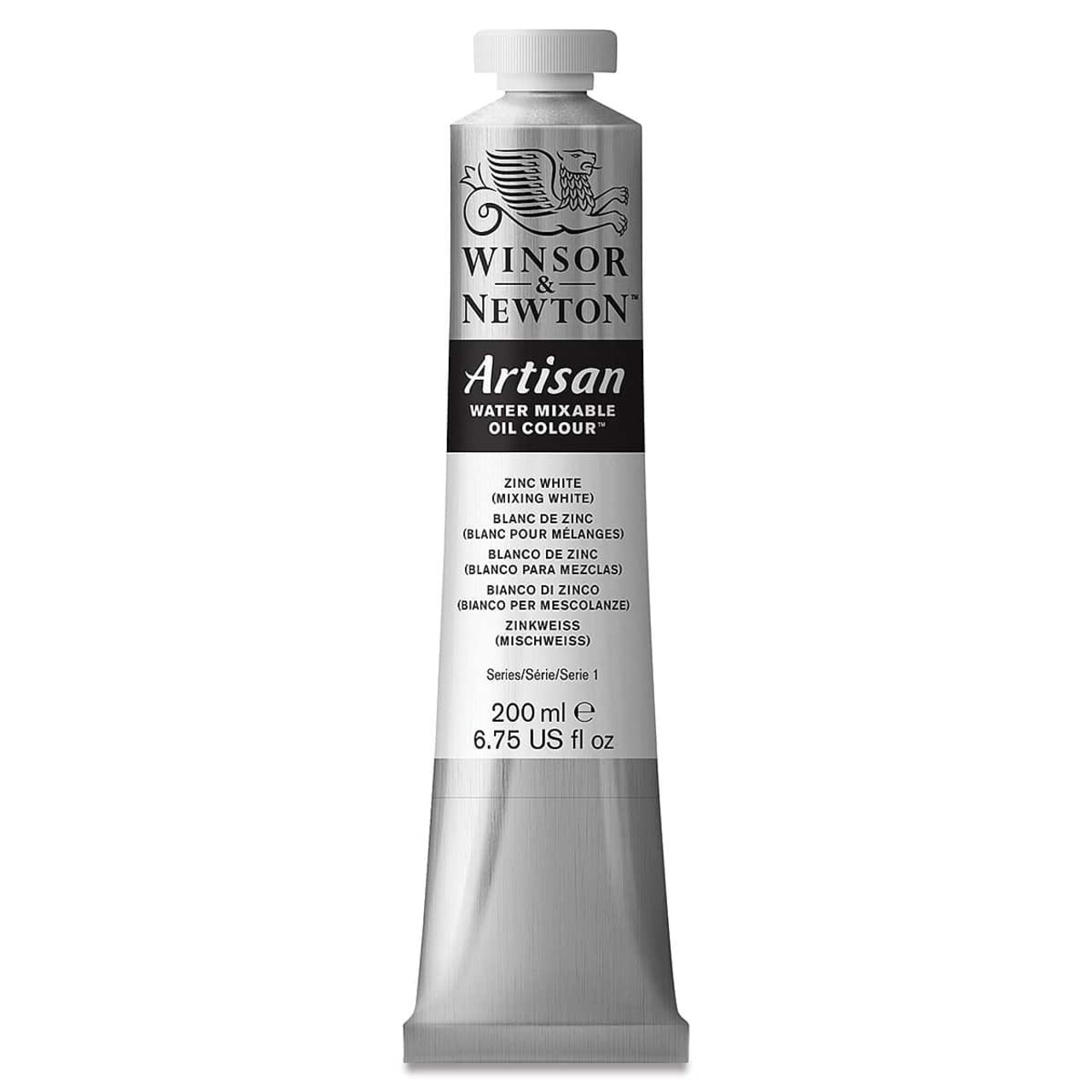 Winsor & Newton Artisan Water Mixable Oil Paint - Zinc White (Mixing White), 200 ml tube
